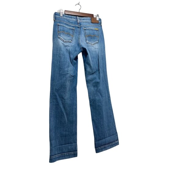 Meltin Pot Roksana Wide Leg Tailored Jeans Women 28 Blue Low Rise Y2K Bell Flare - Picture 15 of 16